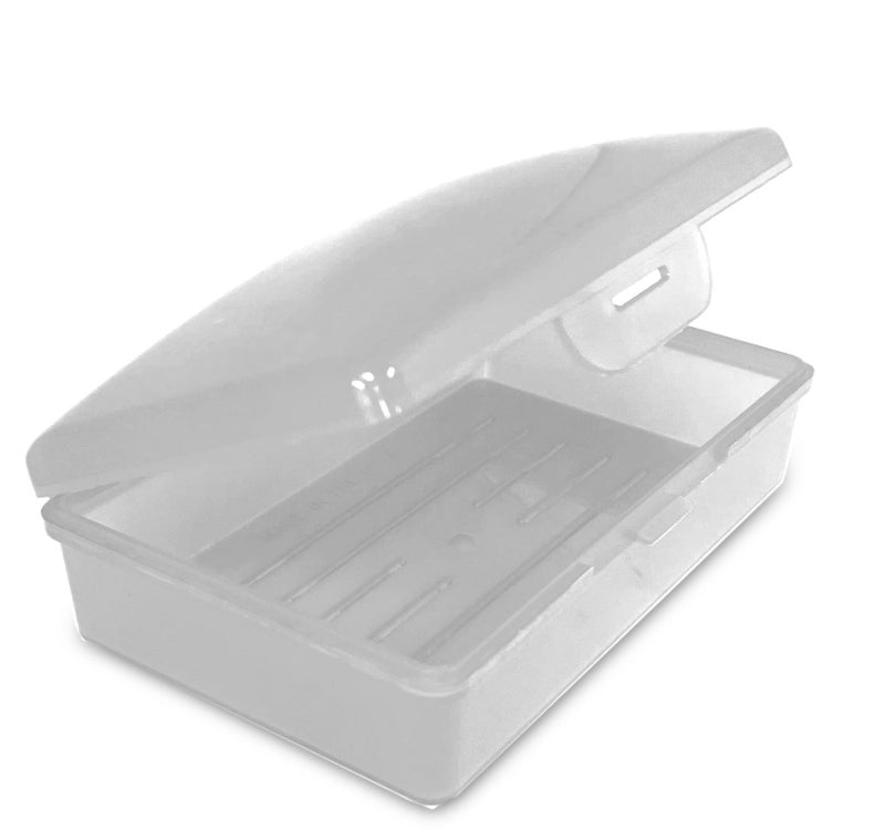 American Comb Travel Soap Box with lid - Clear White - Perfect for Traveling  Gym  or Storage. Made in The USA. - Image 1
